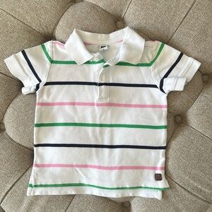 Janie and Jack Classic Striped Pique Polo
